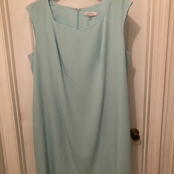 Kasper Sleeveless Dress - Mint Green - Size 24W - Picture 1 of 4